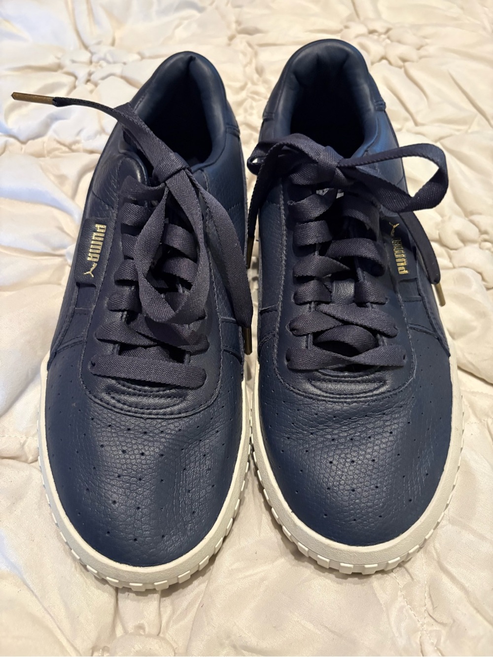 Puma Women’s Navy Leather Sneakers